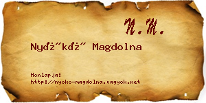 Nyókó Magdolna névjegykártya
